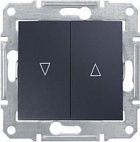 Выключатель жалюзи без рамки Schneider Electric Sedna 2-кл. графит картинка